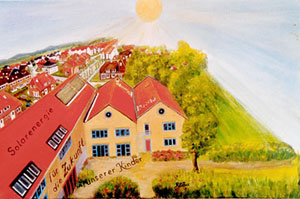 Ölgemälde der Kita in Potsdam Eiche von  R. Eichler